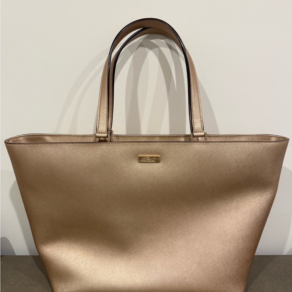 Kate Spade Rose Gold Tote with Luxurious Finish